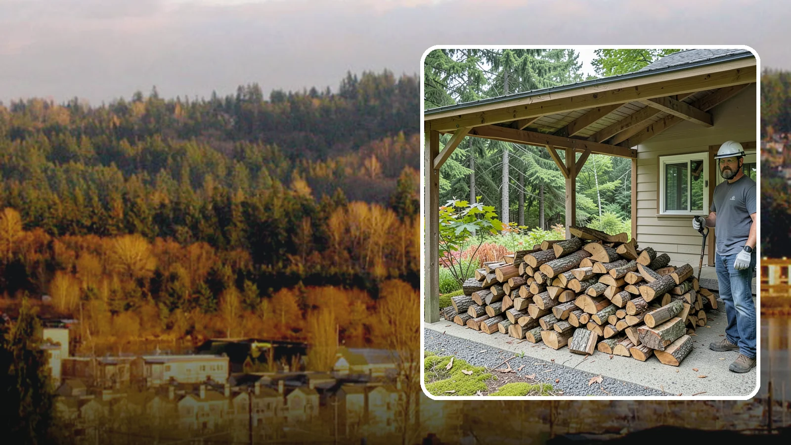 Firewood Storage Consultation in Kenmore, King County, WA - We walk your property and give you a clear plan for storing firewood so it seasons fast and stays dry in the Pacific Northwest.