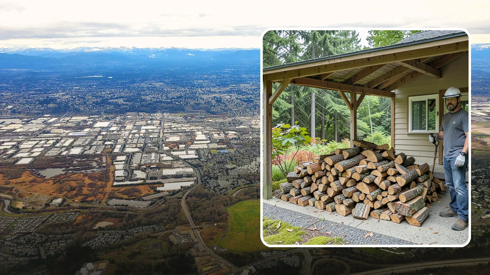 Firewood Storage Consultation in Kent, King County, WA - We walk your property and give you a clear plan for storing firewood so it seasons fast and stays dry in the Pacific Northwest.