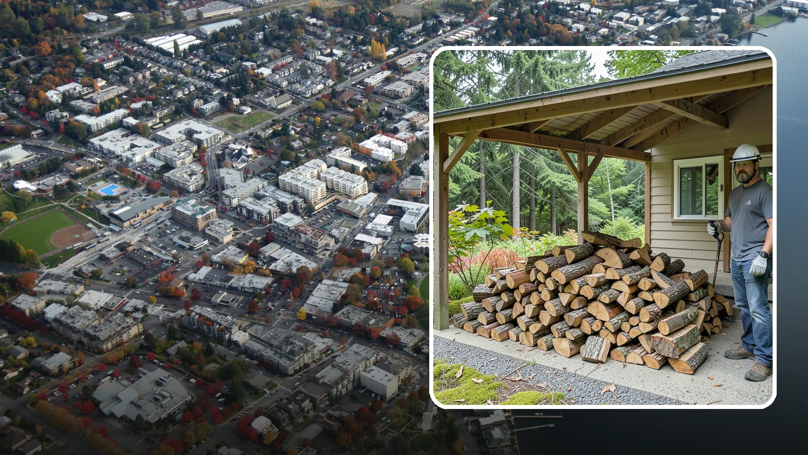 Firewood Storage Consultation in Kirkland, King County, WA - We walk your property and give you a clear plan for storing firewood so it seasons fast and stays dry in the Pacific Northwest.