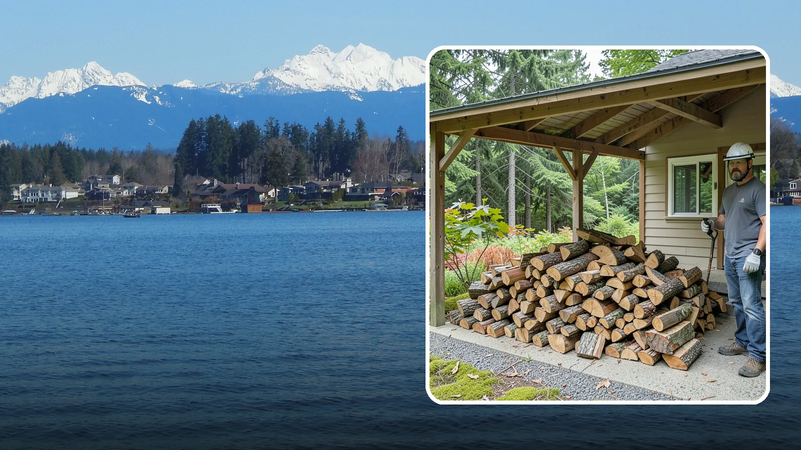 Firewood Storage Consultation in Lake Stevens, Snohomish County, WA - We walk your property and give you a clear plan for storing firewood so it seasons fast and stays dry in the Pacific Northwest.