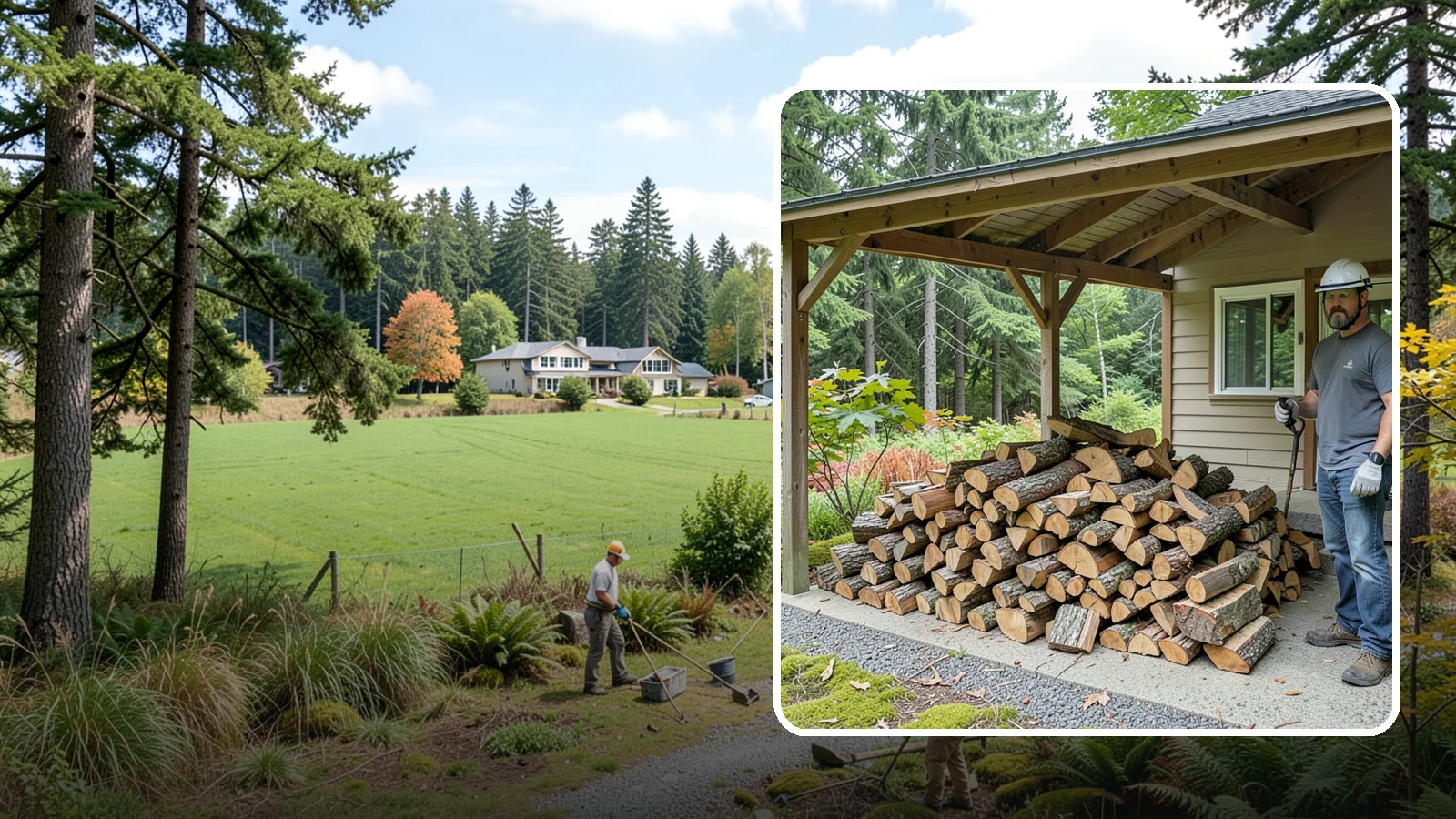 Firewood Storage Consultation in Lyman, Skagit County, WA - We walk your property and give you a clear plan for storing firewood so it seasons fast and stays dry in the Pacific Northwest.