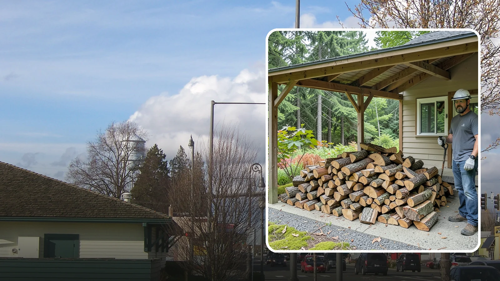Firewood Storage Consultation in Marysville, Snohomish County, WA - We walk your property and give you a clear plan for storing firewood so it seasons fast and stays dry in the Pacific Northwest.