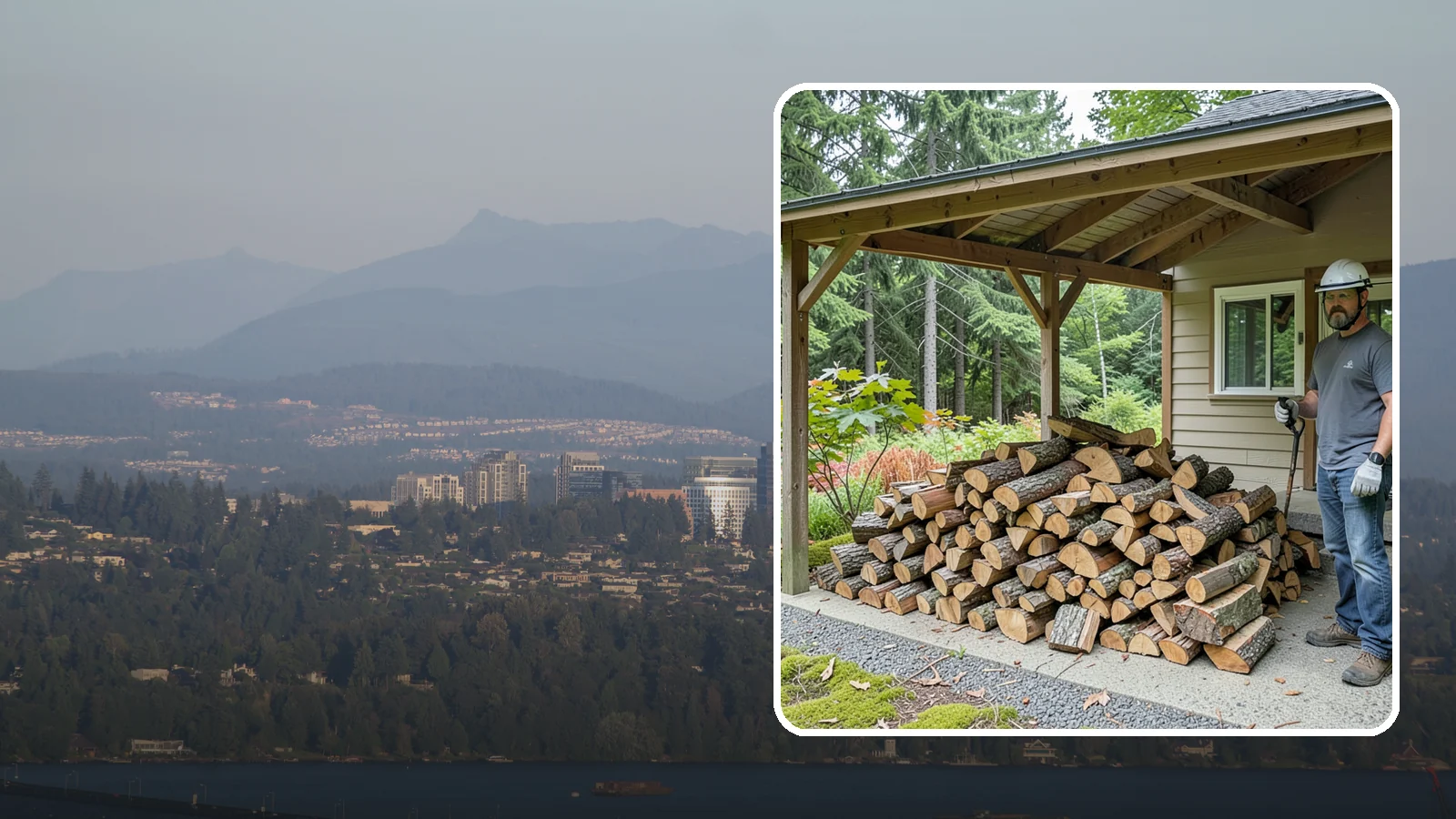 Firewood Storage Consultation in Medina, King County, WA - We walk your property and give you a clear plan for storing firewood so it seasons fast and stays dry in the Pacific Northwest.