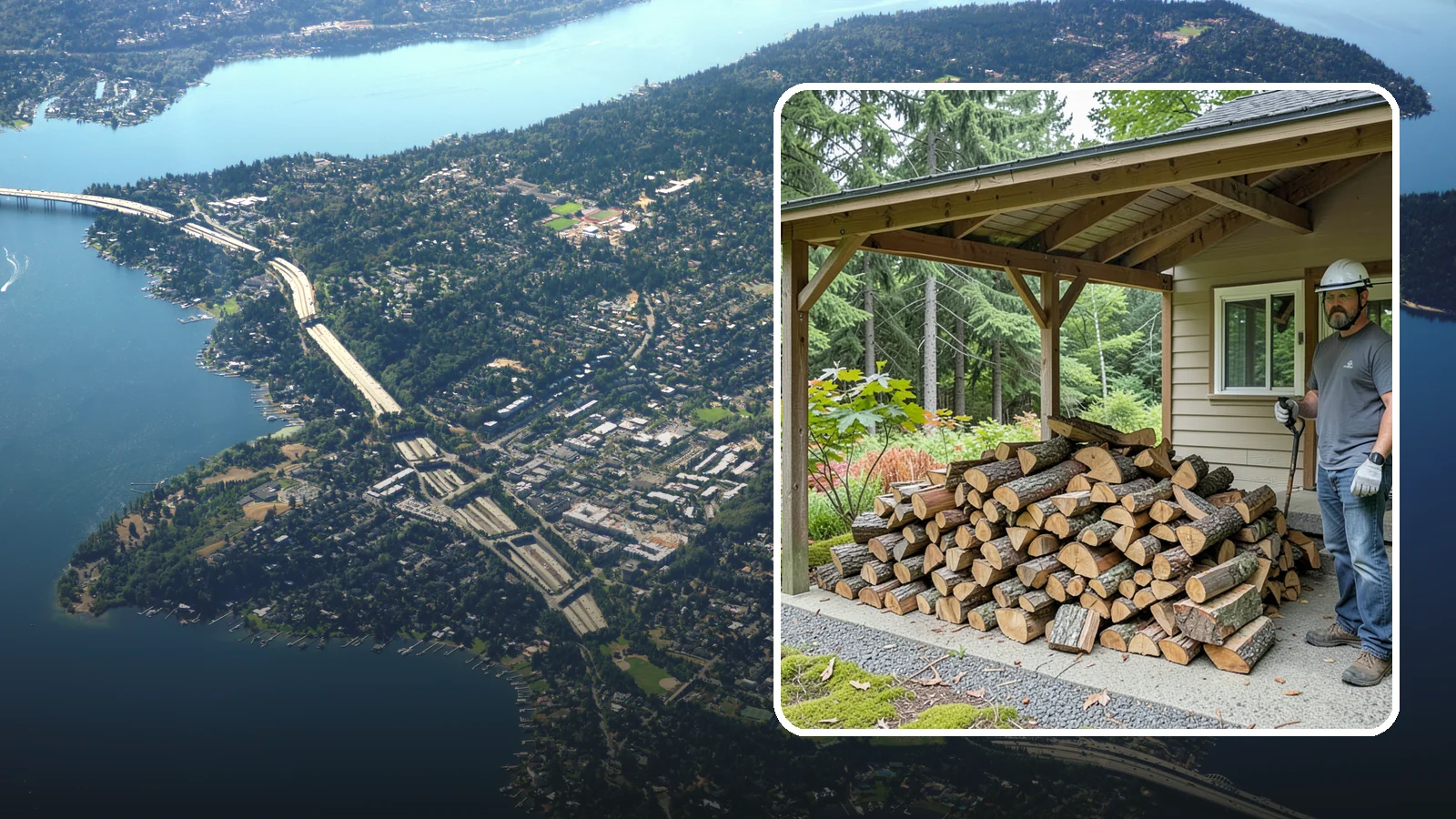 Firewood Storage Consultation in Mercer Island, King County, WA - We walk your property and give you a clear plan for storing firewood so it seasons fast and stays dry in the Pacific Northwest.