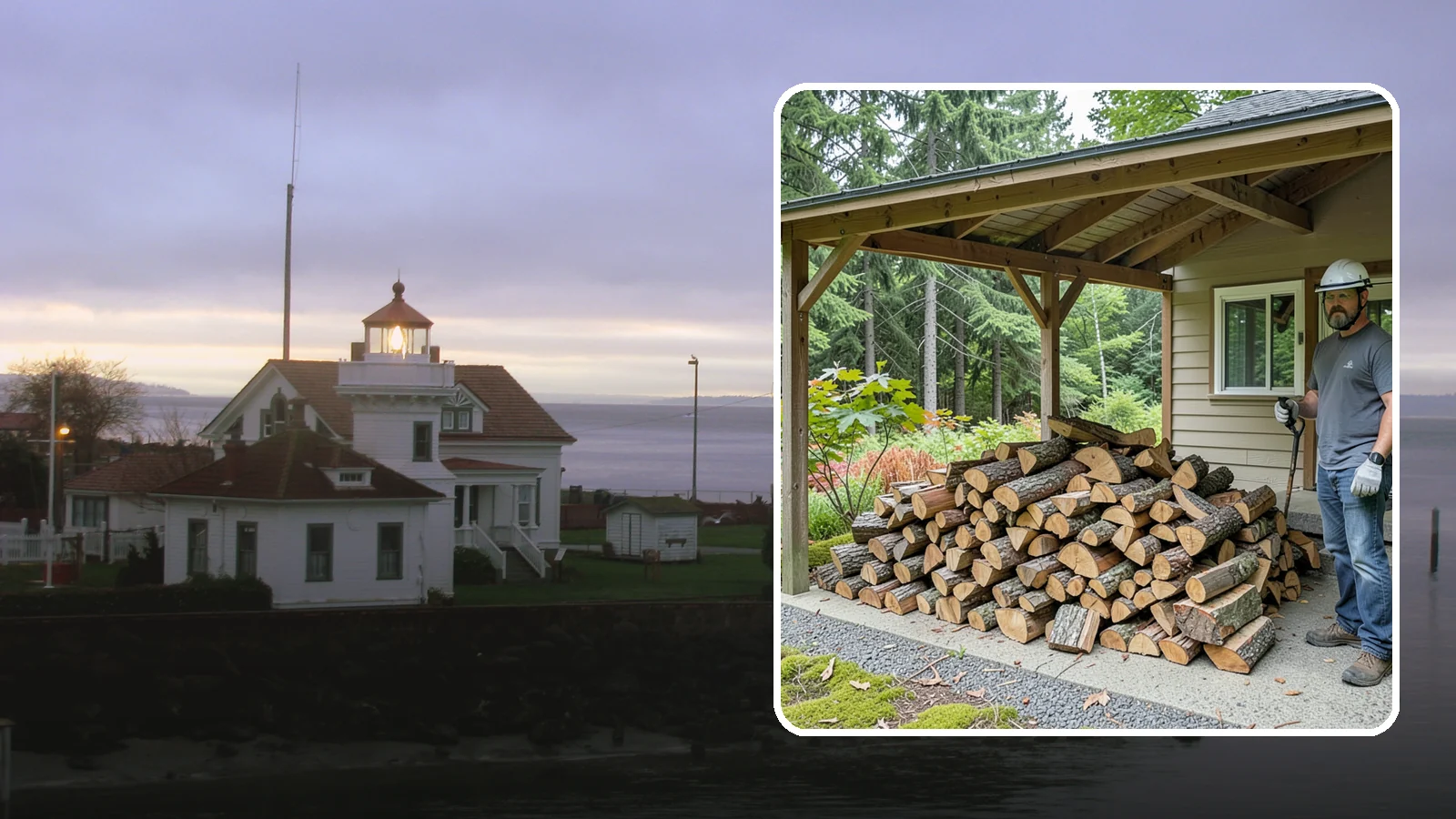Firewood Storage Consultation in Mukilteo, Snohomish County, WA - We walk your property and give you a clear plan for storing firewood so it seasons fast and stays dry in the Pacific Northwest.