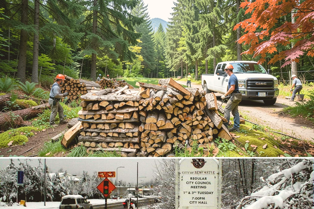 Firewood Storage Consultation in Newcastle, King County, WA - Book a consultation in spring or early summer so you can build the right storage before seasoning season.