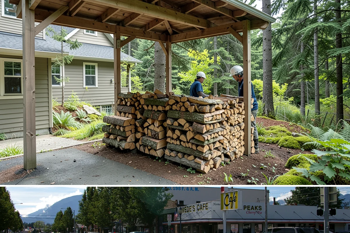 Firewood Storage Consultation in North Bend, King County, WA - Book a consultation in spring or early summer so you can build the right storage before seasoning season.