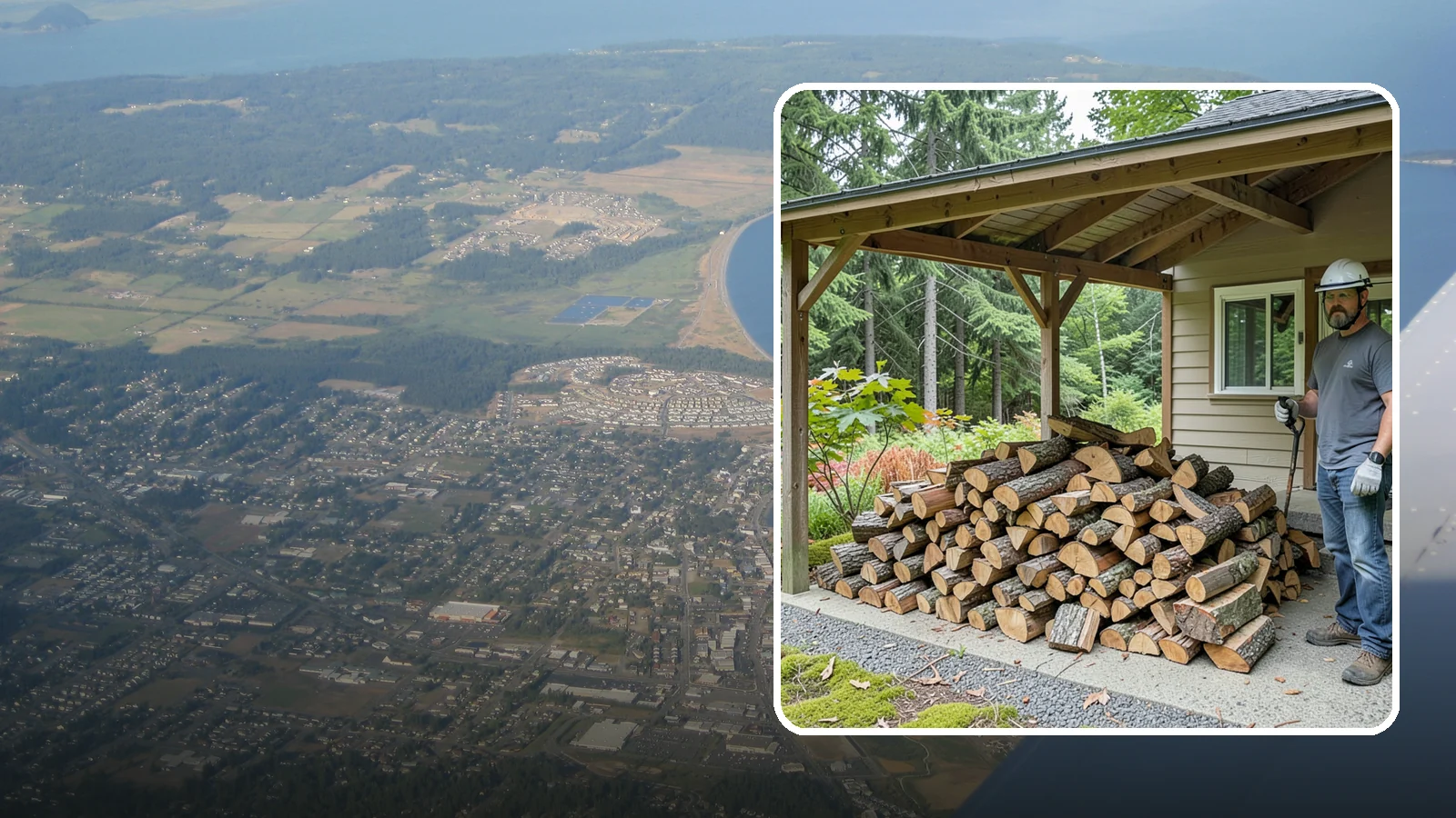 Firewood Storage Consultation in Oak Harbor, Island County, WA - We walk your property and give you a clear plan for storing firewood so it seasons fast and stays dry in the Pacific Northwest.