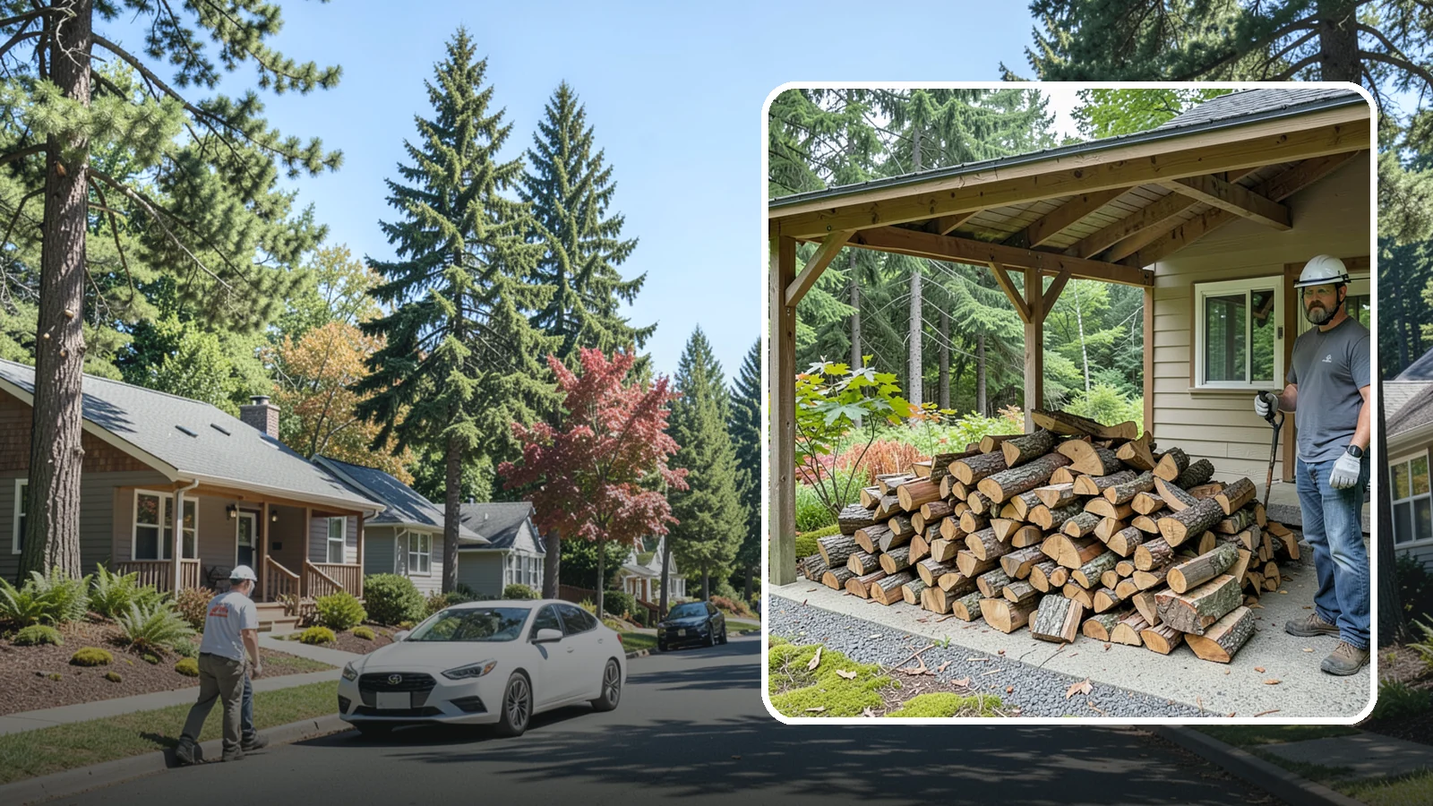 Firewood Storage Consultation in Orting, Pierce County, WA - We walk your property and give you a clear plan for storing firewood so it seasons fast and stays dry in the Pacific Northwest.