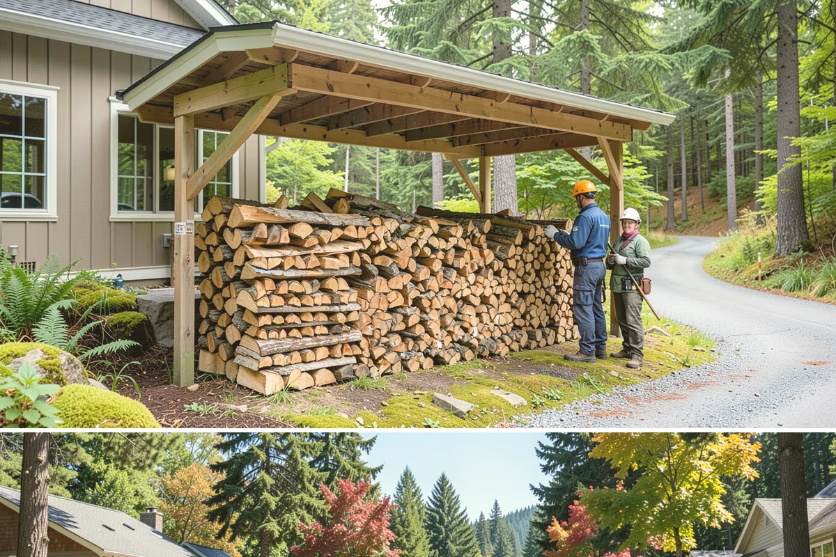 Firewood Storage Consultation in Orting, Pierce County, WA - Book a consultation in spring or early summer so you can build the right storage before seasoning season.