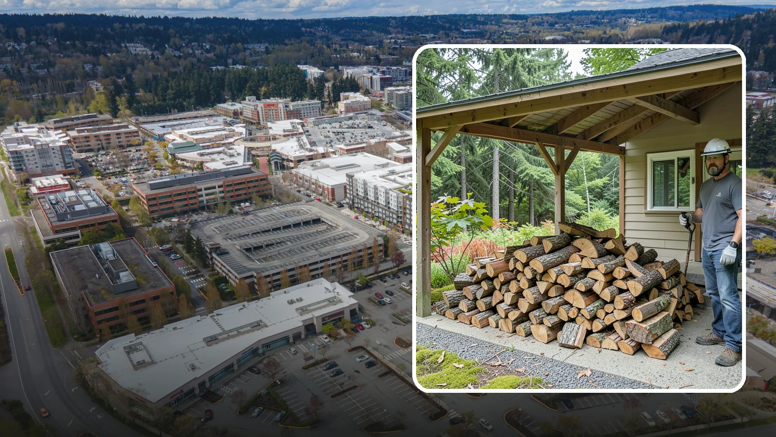 Firewood Storage Consultation in Redmond, King County, WA - We walk your property and give you a clear plan for storing firewood so it seasons fast and stays dry in the Pacific Northwest.