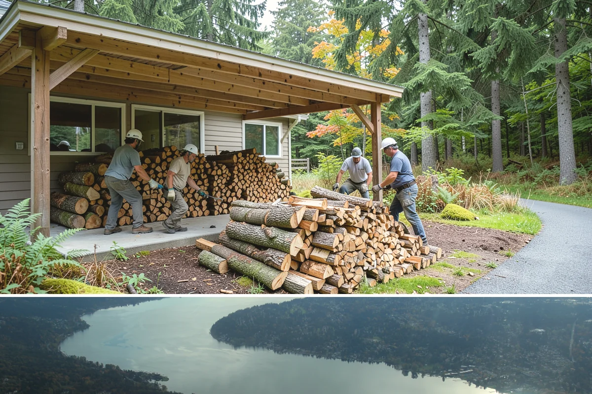 Firewood Storage Consultation in Sammamish, King County, WA - Book a consultation in spring or early summer so you can build the right storage before seasoning season.