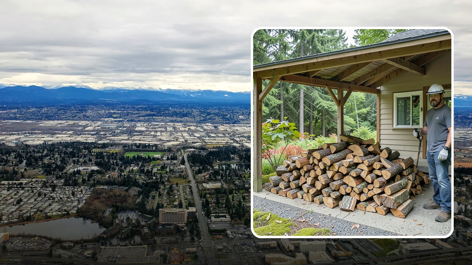Firewood Storage Consultation in SeaTac, King County, WA - We walk your property and give you a clear plan for storing firewood so it seasons fast and stays dry in the Pacific Northwest.