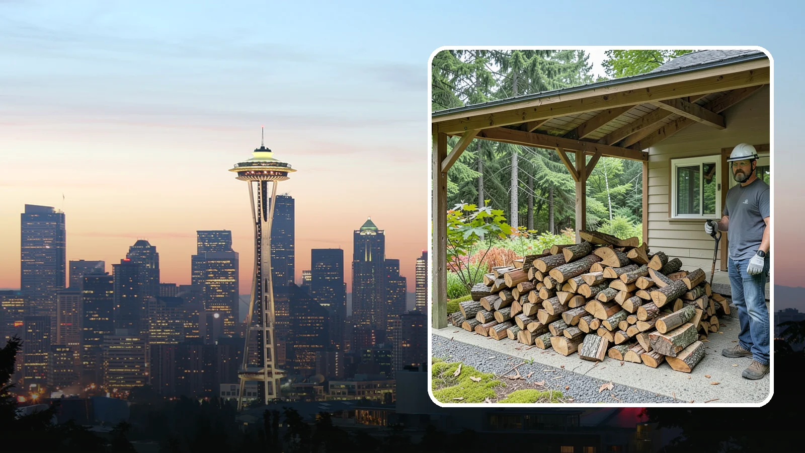 Firewood Storage Consultation in Seattle, King County, WA - We walk your property and give you a clear plan for storing firewood so it seasons fast and stays dry in the Pacific Northwest.
