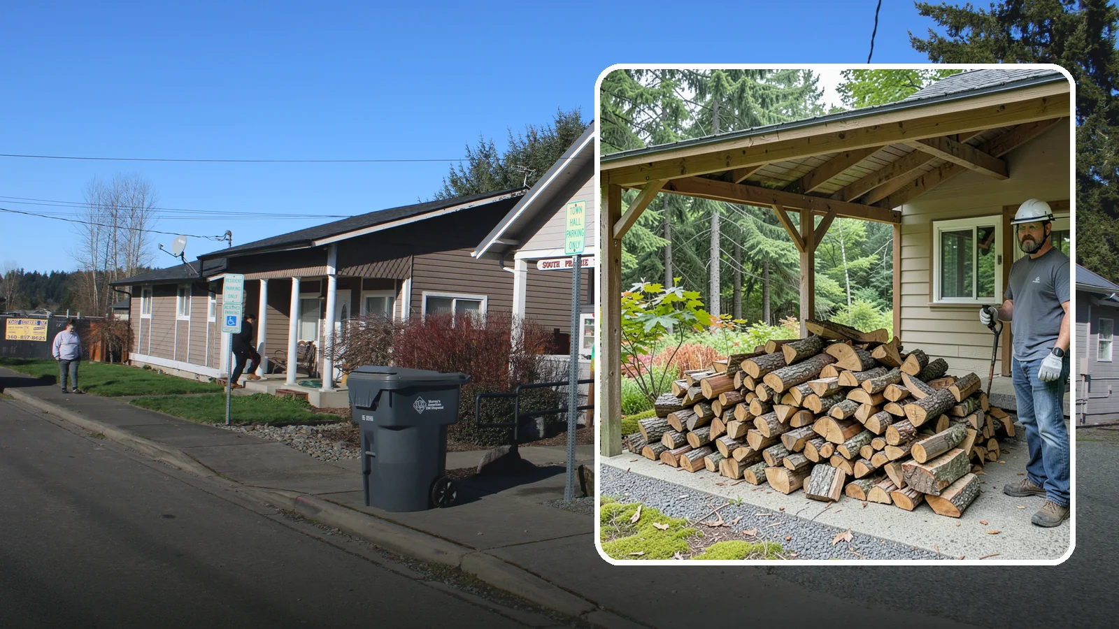Firewood Storage Consultation in South Prairie, Pierce County, WA - We walk your property and give you a clear plan for storing firewood so it seasons fast and stays dry in the Pacific Northwest.