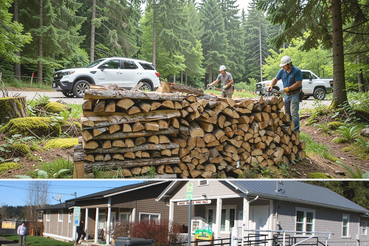 Firewood Storage Consultation in South Prairie, Pierce County, WA - Book a consultation in spring or early summer so you can build the right storage before seasoning season.