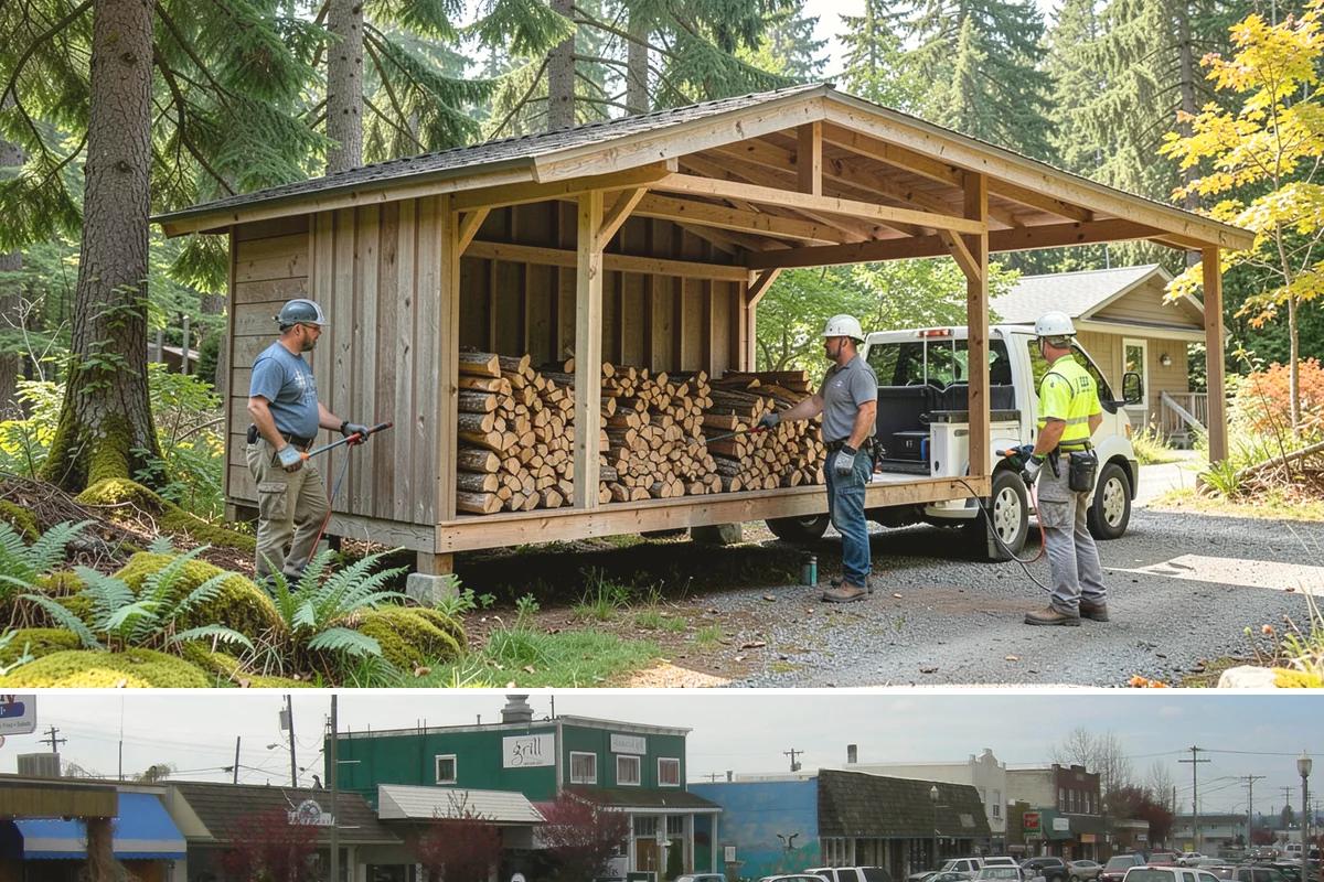 Firewood Storage Consultation in Stanwood, Snohomish County, WA - Book a consultation in spring or early summer so you can build the right storage before seasoning season.