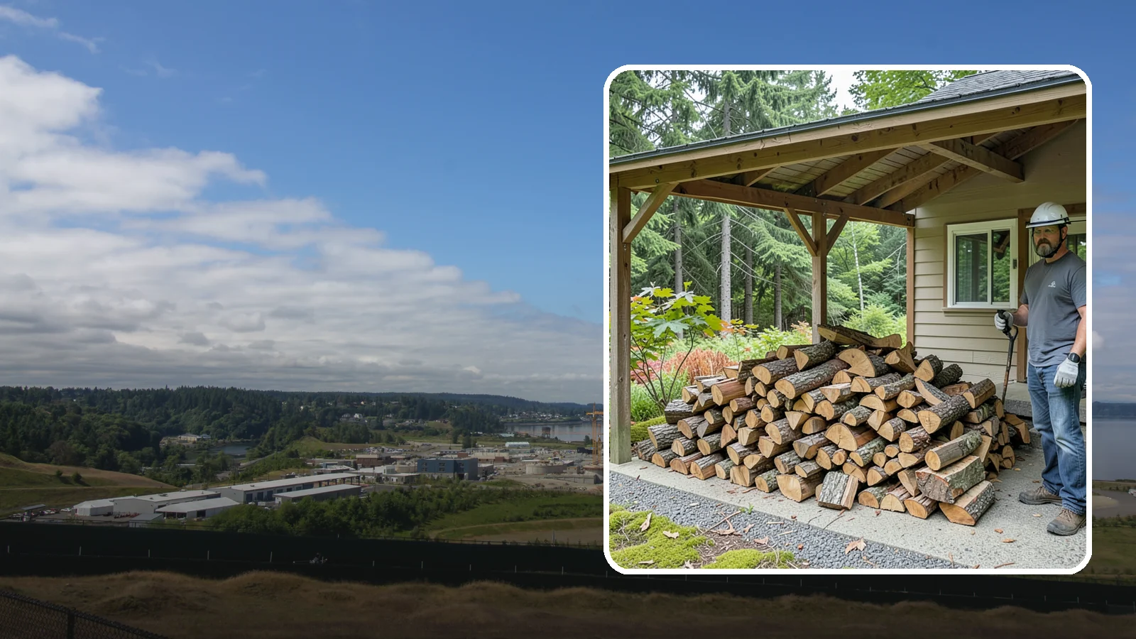 Firewood Storage Consultation in University Place, Pierce County, WA - We walk your property and give you a clear plan for storing firewood so it seasons fast and stays dry in the Pacific Northwest.