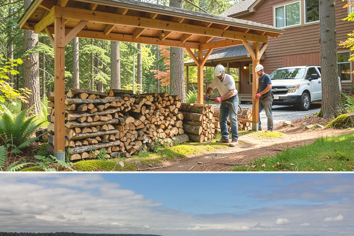 Firewood Storage Consultation in University Place, Pierce County, WA - Book a consultation in spring or early summer so you can build the right storage before seasoning season.