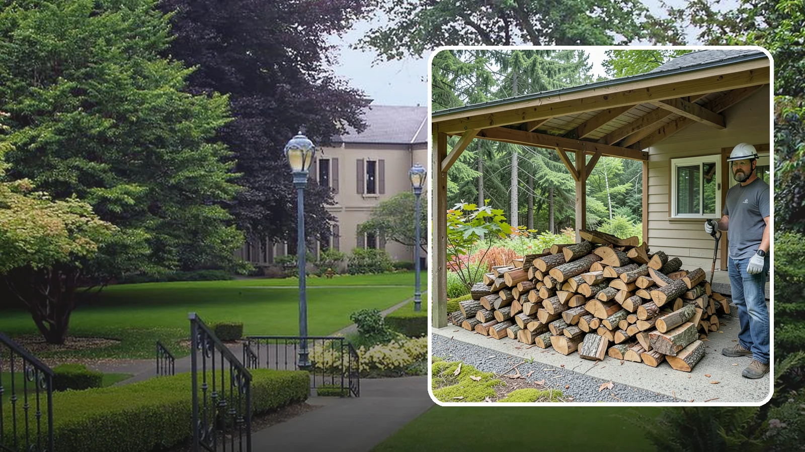 Firewood Storage Consultation in Woodinville, King County, WA - We walk your property and give you a clear plan for storing firewood so it seasons fast and stays dry in the Pacific Northwest.