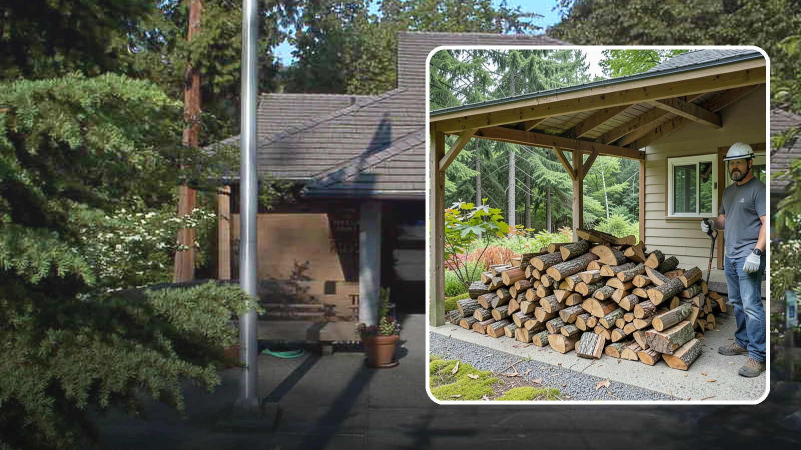 Firewood Storage Consultation in Yarrow Point, King County, WA - We walk your property and give you a clear plan for storing firewood so it seasons fast and stays dry in the Pacific Northwest.