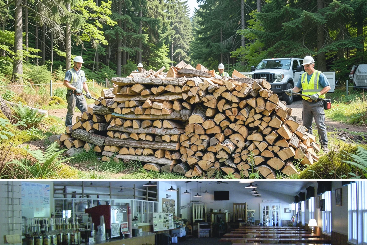 Fishing Lodge Firewood in Black Diamond, King County, WA - Guest traffic peaks in the fishing season, so establish restocking before your busy months begin.