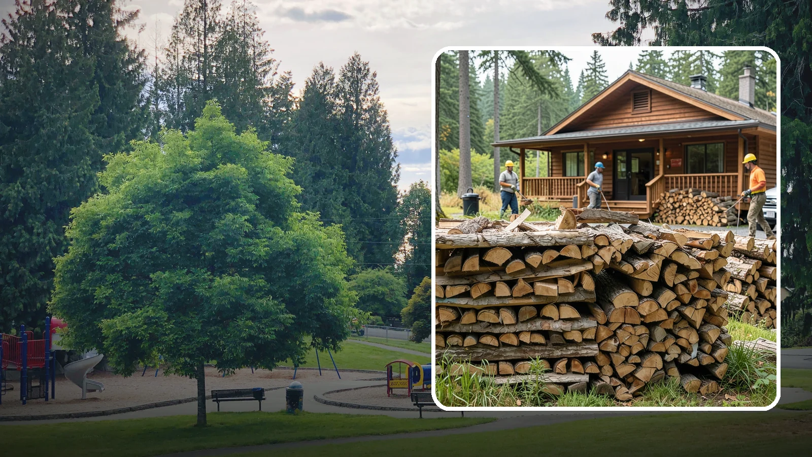 Fishing Lodge Firewood in Bonney Lake, Pierce County, WA - Reliable firewood supply for fishing lodges and waterfront guest operations.