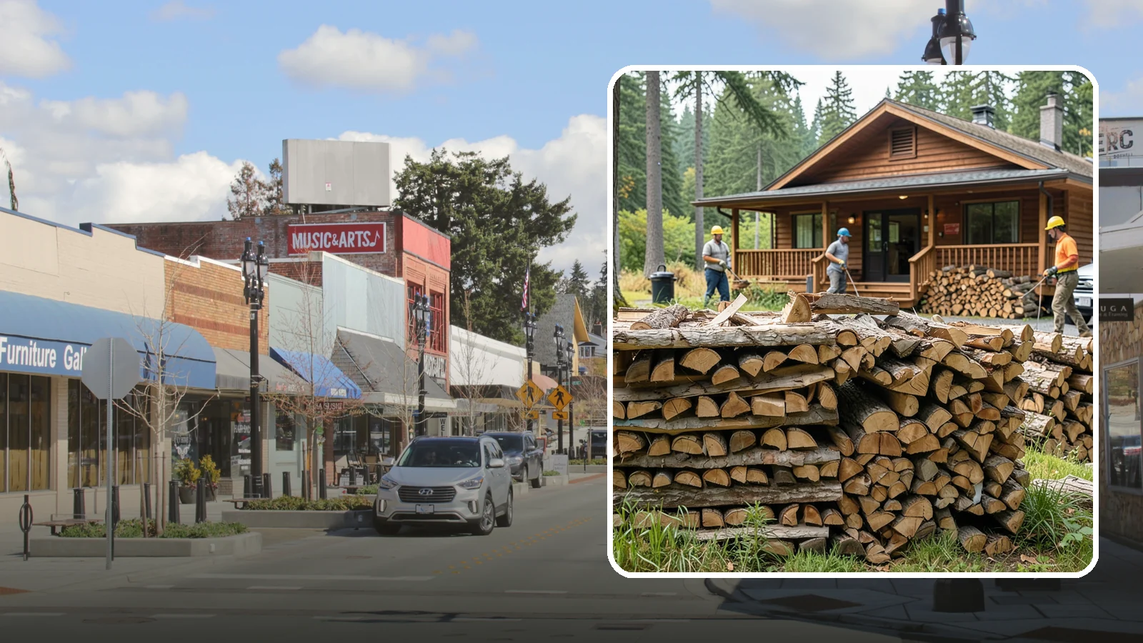 Fishing Lodge Firewood in Bothell, King County, WA - Reliable firewood supply for fishing lodges and waterfront guest operations.