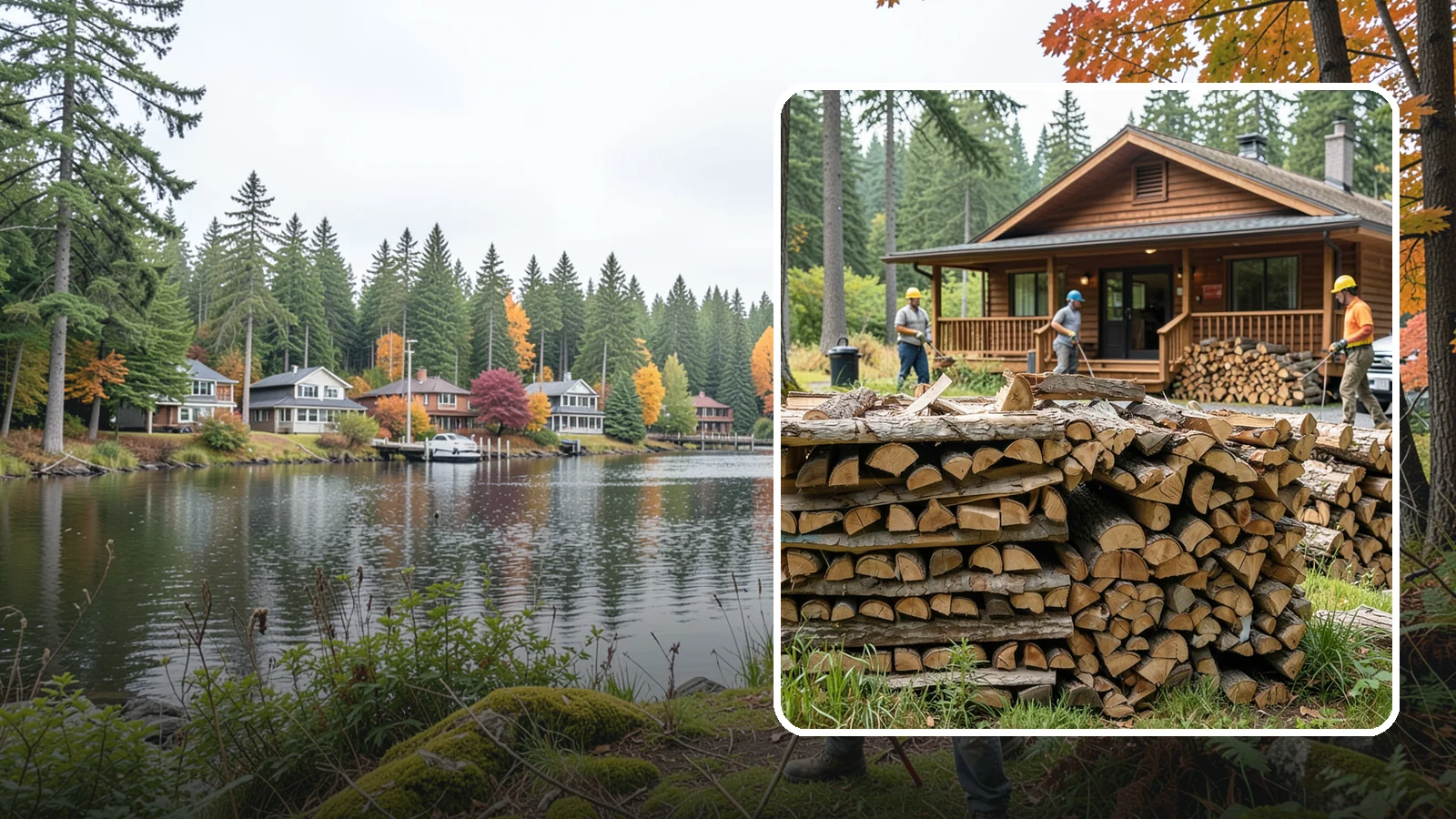 Fishing Lodge Firewood in La Conner, Skagit County, WA - Reliable firewood supply for fishing lodges and waterfront guest operations.