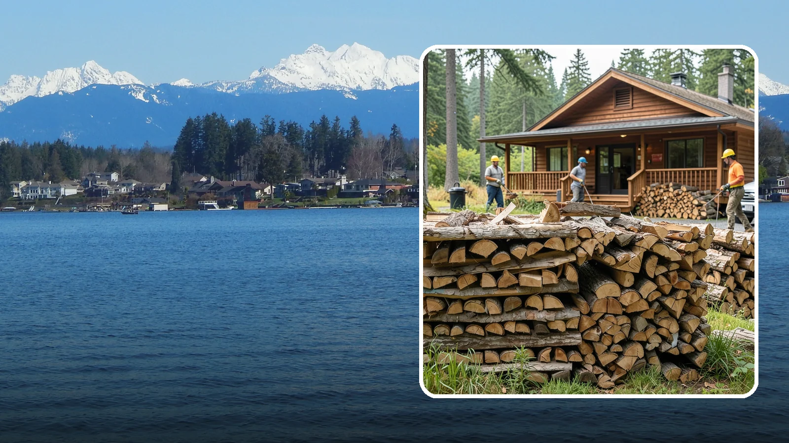 Fishing Lodge Firewood in Lake Stevens, Snohomish County, WA - Reliable firewood supply for fishing lodges and waterfront guest operations.