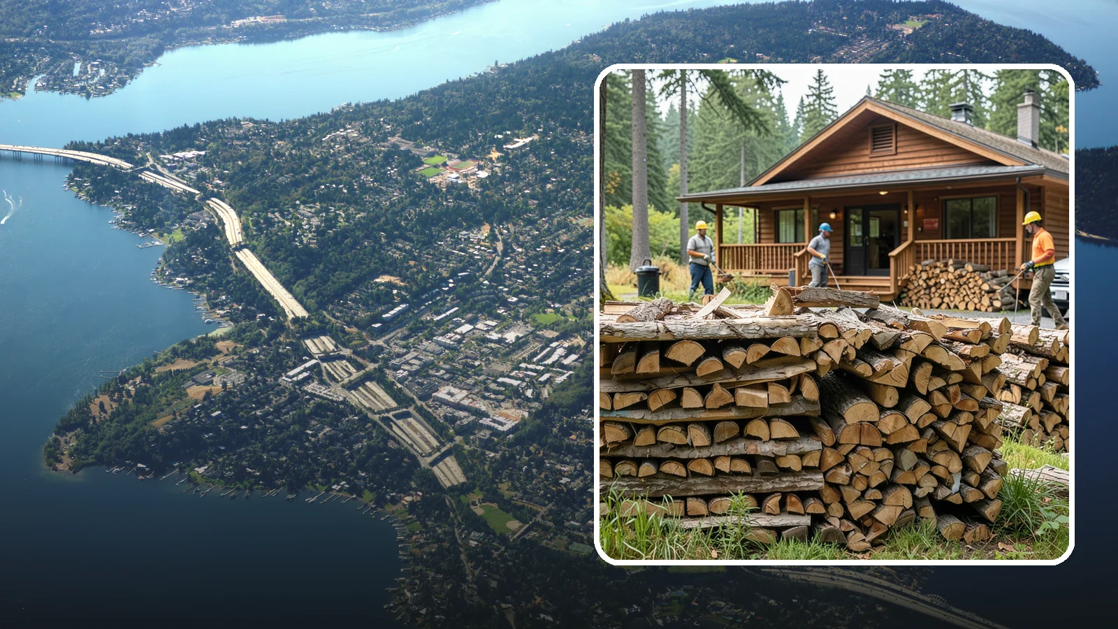 Fishing Lodge Firewood in Mercer Island, King County, WA - Reliable firewood supply for fishing lodges and waterfront guest operations.