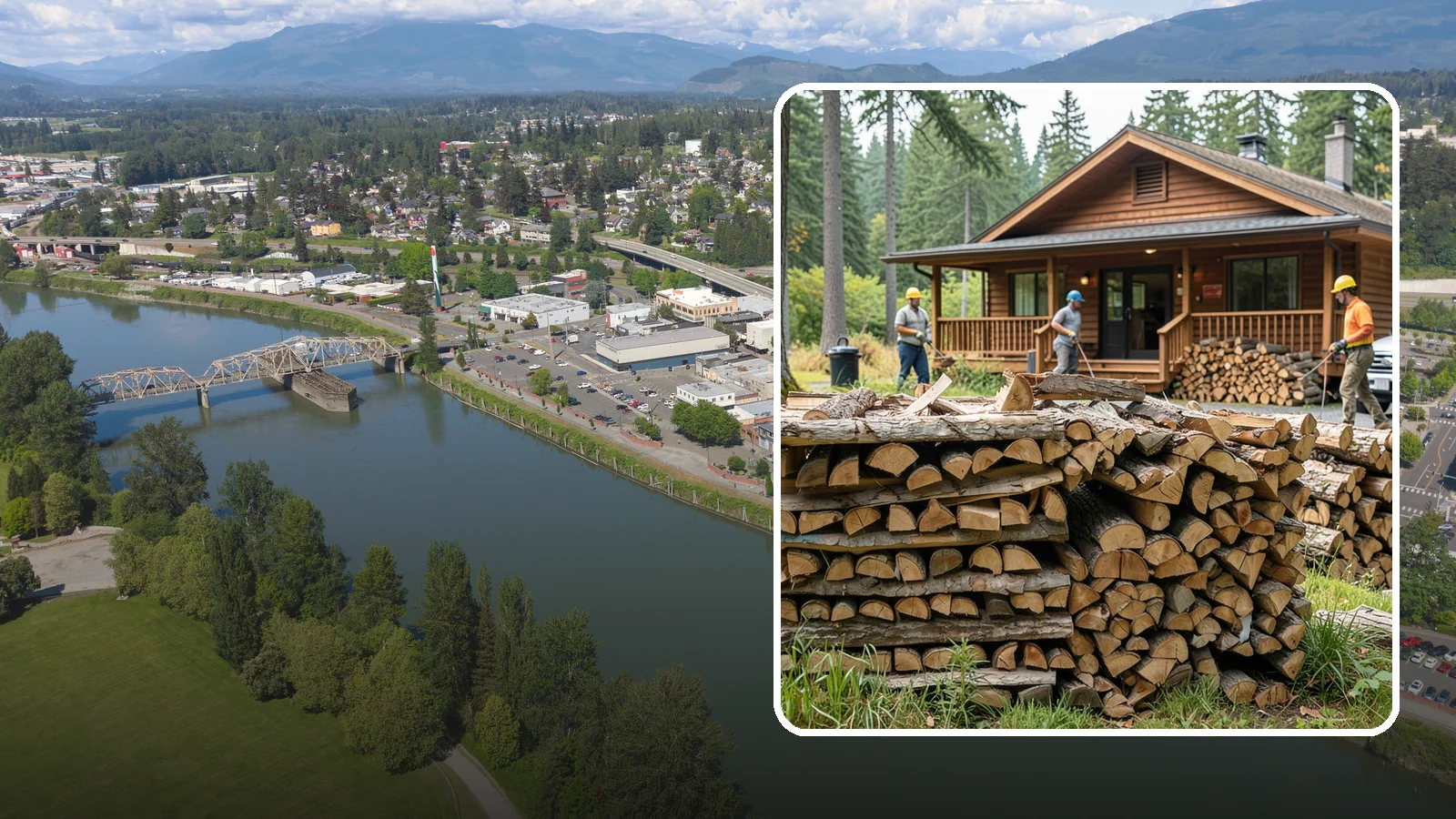Fishing Lodge Firewood in Mount Vernon, WA - Reliable firewood supply for fishing lodges and waterfront guest operations.