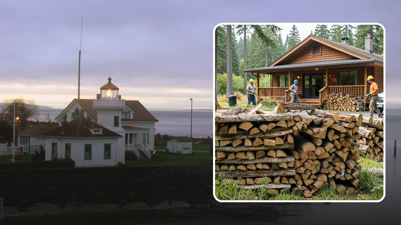 Fishing Lodge Firewood in Mukilteo, Snohomish County, WA - Reliable firewood supply for fishing lodges and waterfront guest operations.