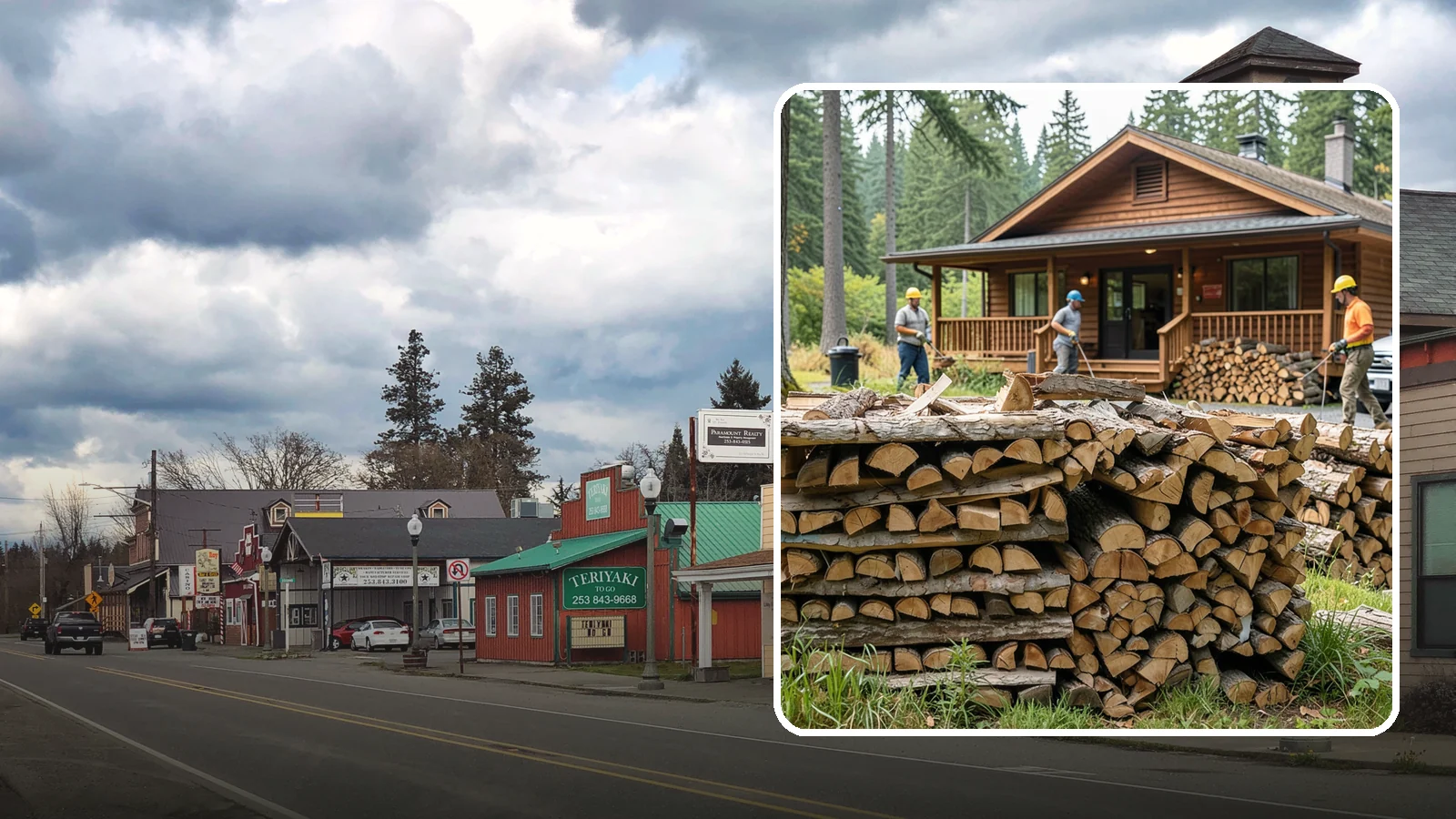 Fishing Lodge Firewood in Roy, Pierce County, WA - Reliable firewood supply for fishing lodges and waterfront guest operations.