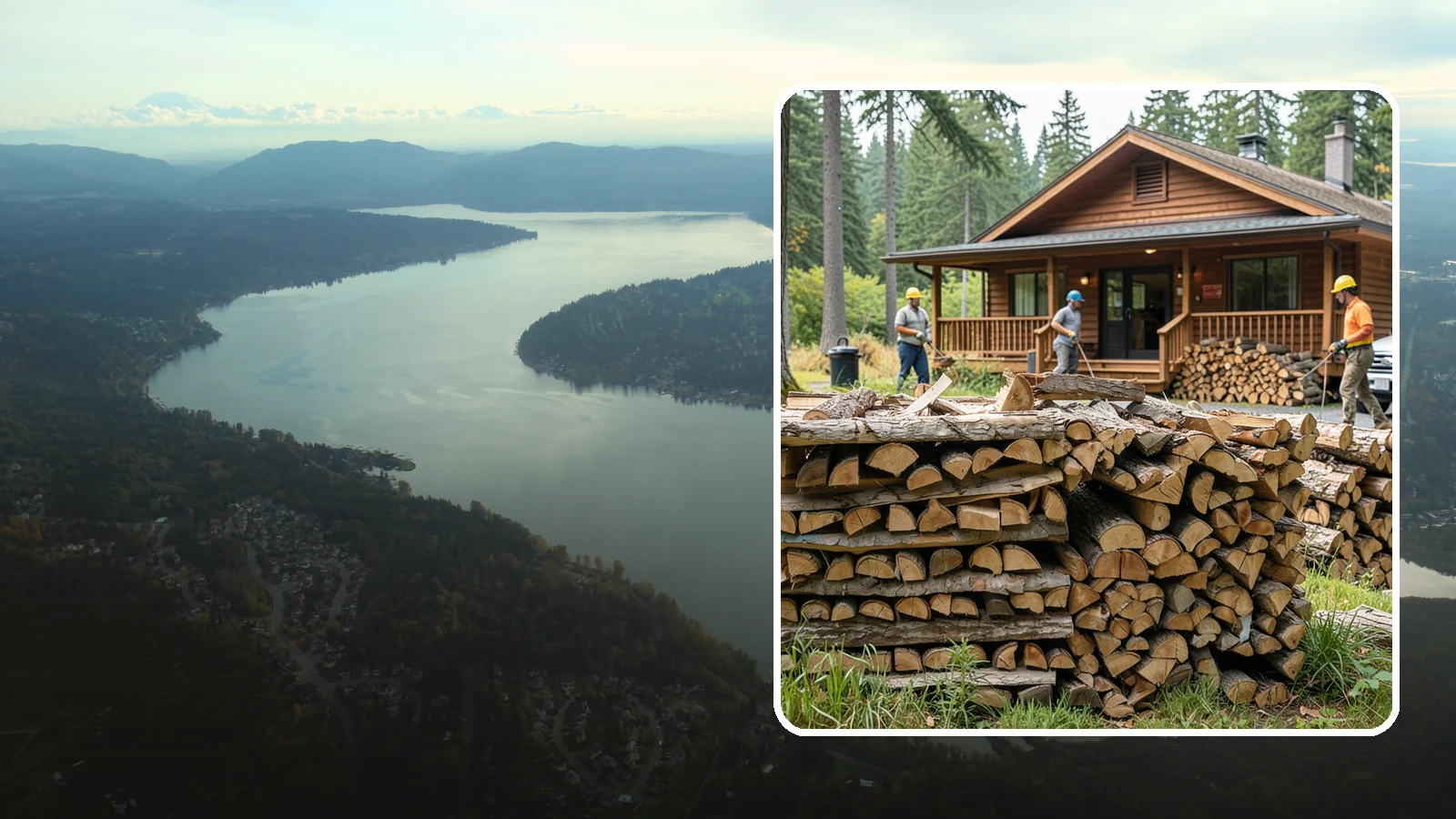 Fishing Lodge Firewood in Sammamish, King County, WA - Reliable firewood supply for fishing lodges and waterfront guest operations.