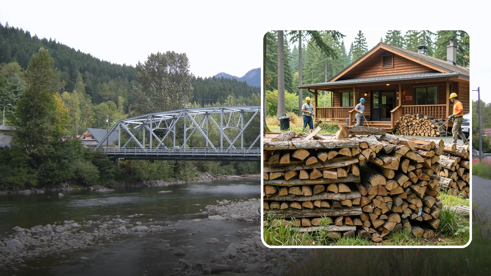 Fishing Lodge Firewood in Skykomish, King County, WA - Reliable firewood supply for fishing lodges and waterfront guest operations.