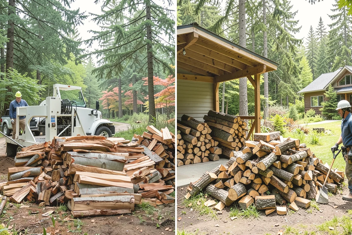 Fresh Cut Firewood in Anacortes, Skagit County, WA - Confirm your quantity and preferred split size