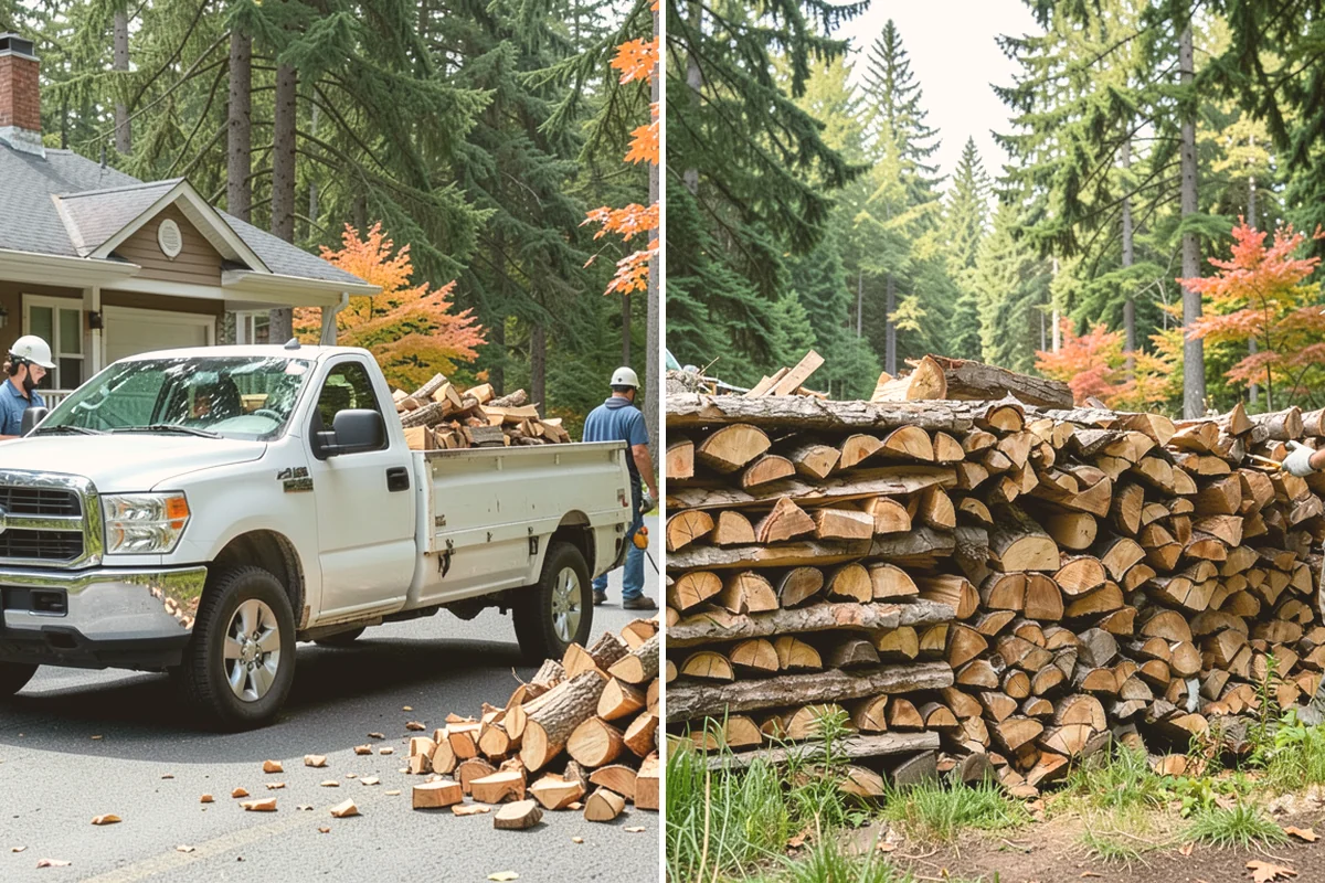 Fresh Cut Firewood in Bellevue, King County, WA - Confirm your quantity and preferred split size