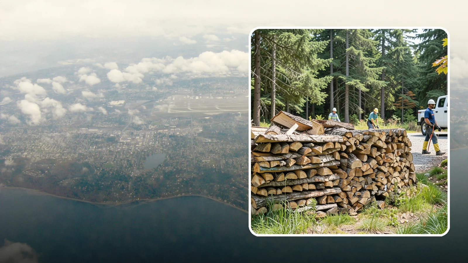Fresh Cut Firewood in Burien, King County, WA - Freshly cut firewood delivered ready for you to begin the seasoning process at home.