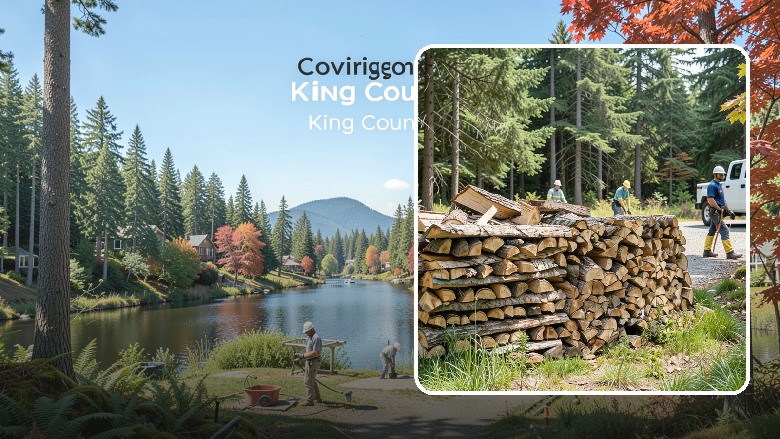 Fresh Cut Firewood in Covington, King County, WA - Freshly cut firewood delivered ready for you to begin the seasoning process at home.