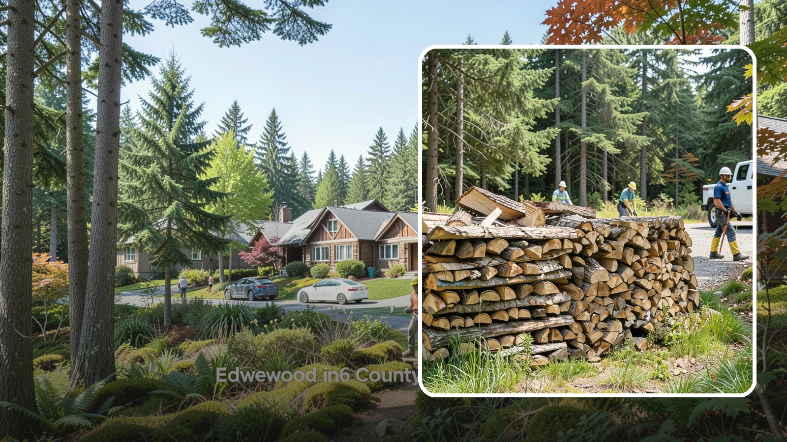 Fresh Cut Firewood in Edgewood, WA - Freshly cut firewood delivered ready for you to begin the seasoning process at home.