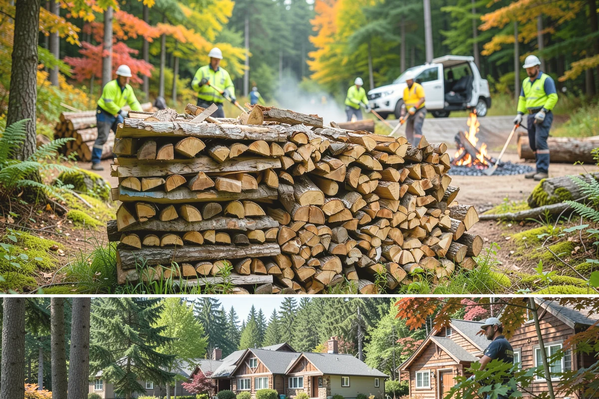 Fresh Cut Firewood in Edgewood, WA - Order in late winter or spring so the wood has the full dry season to cure before you burn it.