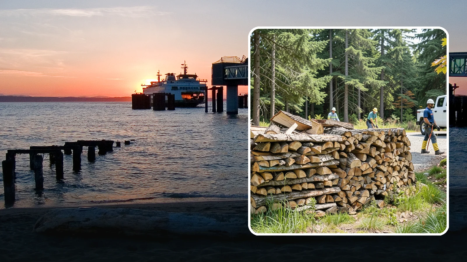 Fresh Cut Firewood in Edmonds, Snohomish County, WA - Freshly cut firewood delivered ready for you to begin the seasoning process at home.