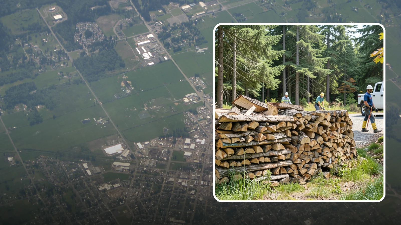 Fresh Cut Firewood in Enumclaw, King County, WA - Freshly cut firewood delivered ready for you to begin the seasoning process at home.