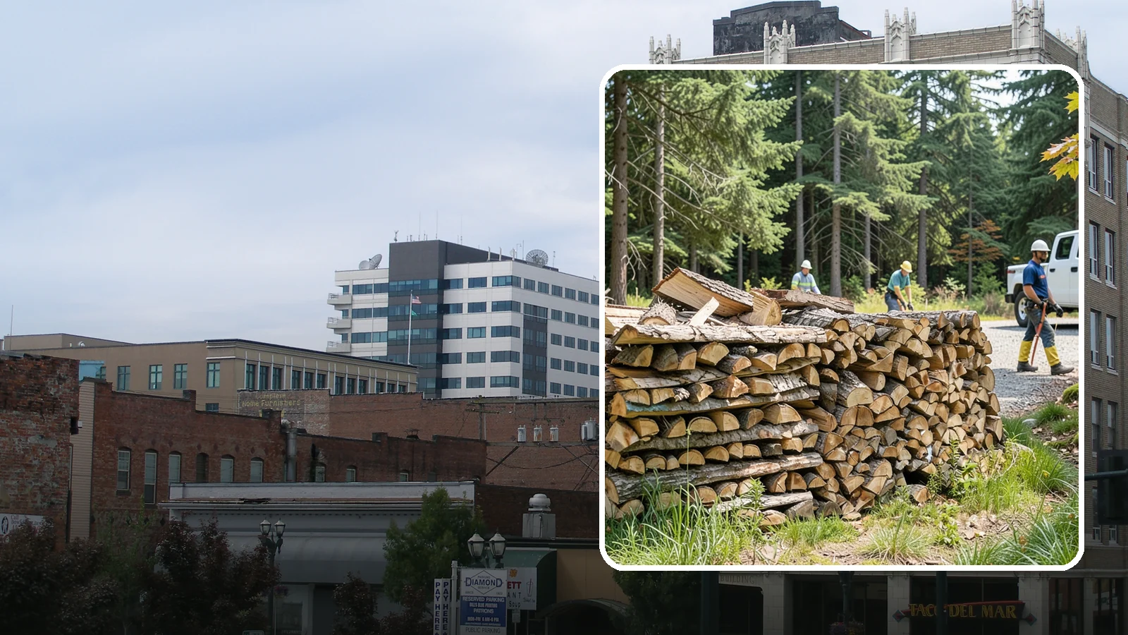 Fresh Cut Firewood in Everett, Snohomish County, WA - Freshly cut firewood delivered ready for you to begin the seasoning process at home.