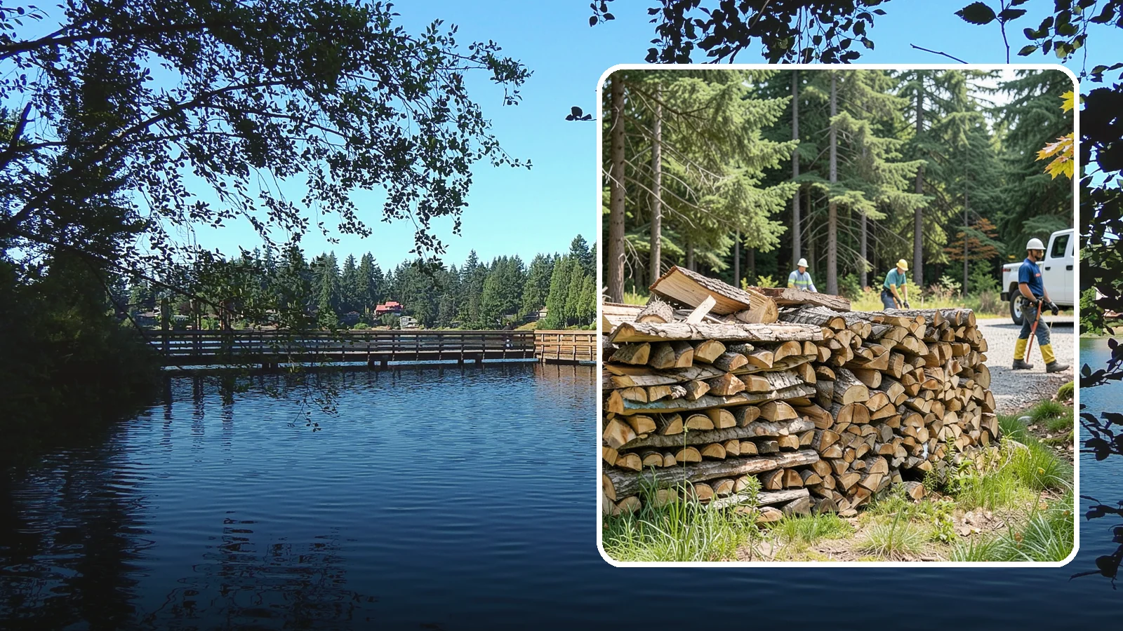 Fresh Cut Firewood in Federal Way, King County, WA - Freshly cut firewood delivered ready for you to begin the seasoning process at home.