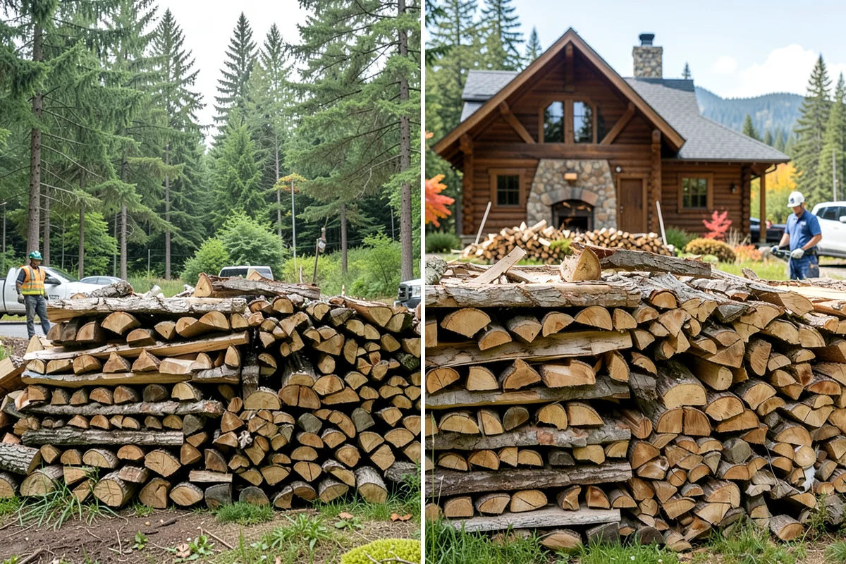Fresh Cut Firewood in Gig Harbor, Pierce County, WA - Confirm your quantity and preferred split size