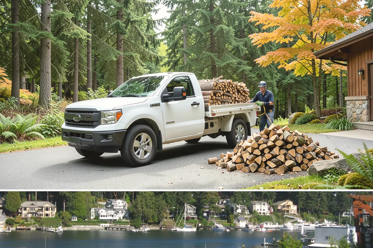 Fresh Cut Firewood in Gig Harbor, Pierce County, WA - Order in late winter or spring so the wood has the full dry season to cure before you burn it.