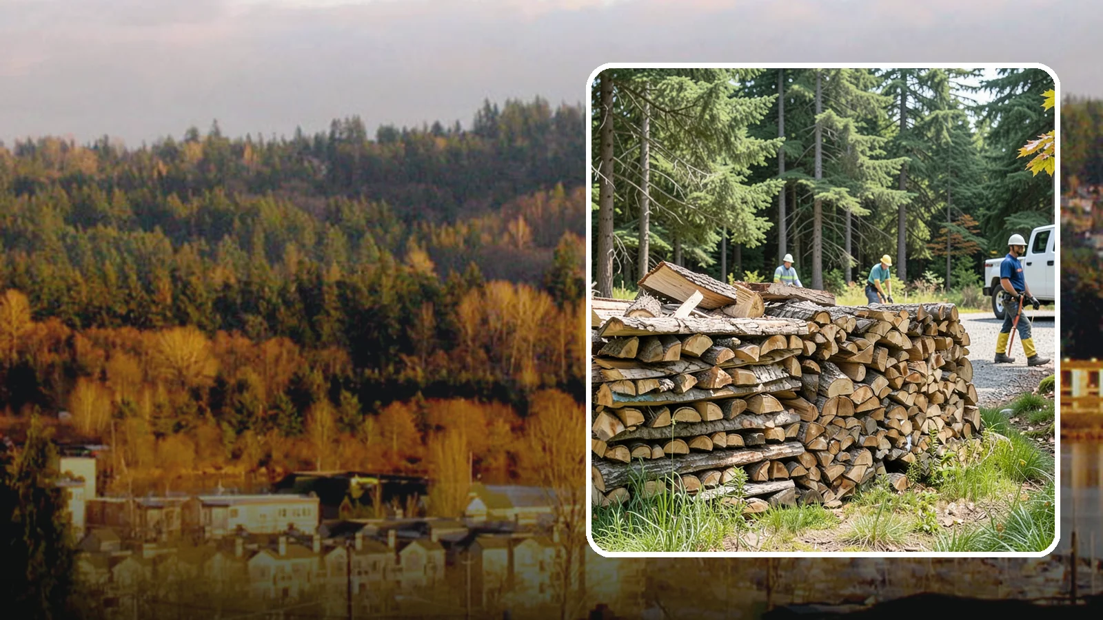 Fresh Cut Firewood in Kenmore, King County, WA - Freshly cut firewood delivered ready for you to begin the seasoning process at home.