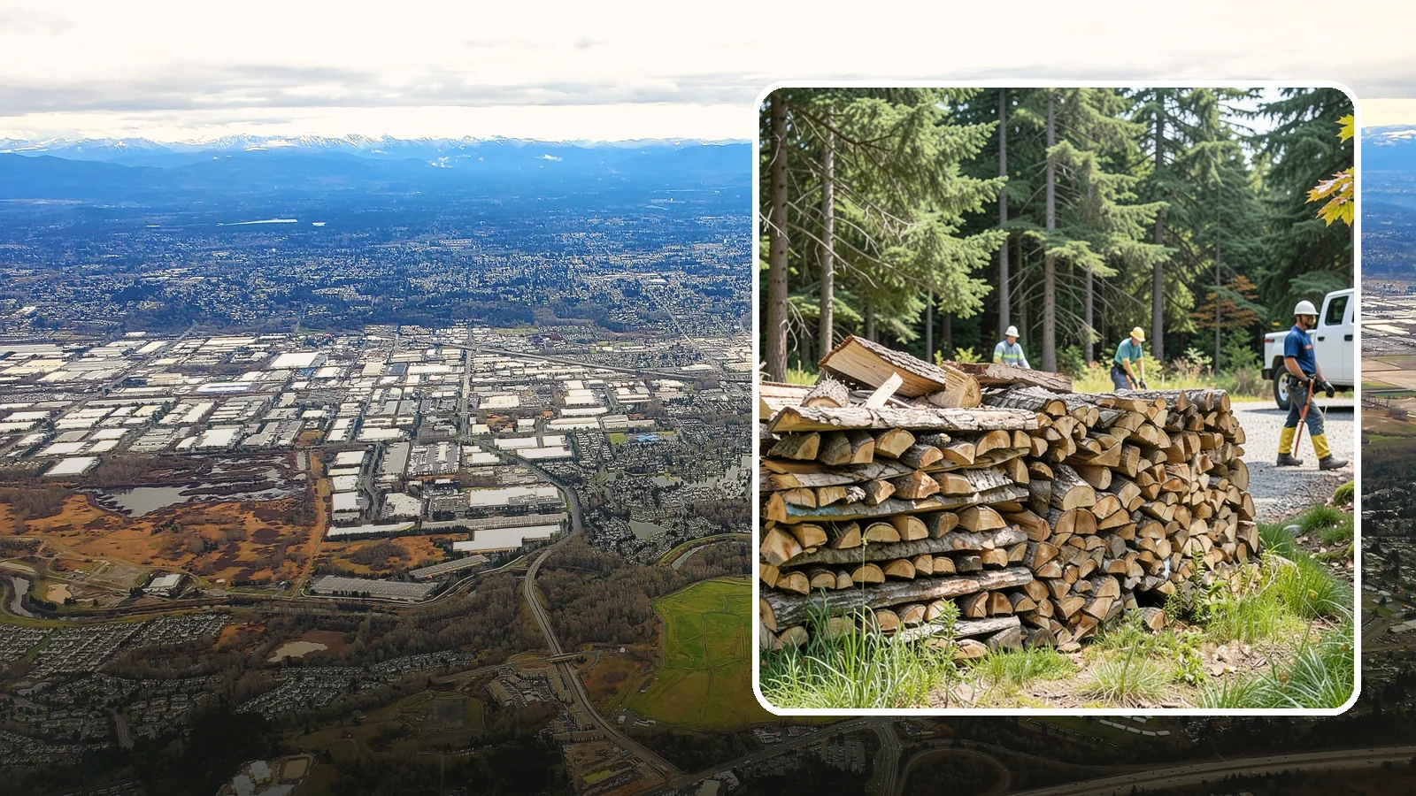 Fresh Cut Firewood in Kent, King County, WA - Freshly cut firewood delivered ready for you to begin the seasoning process at home.